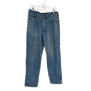 LL Bean Jeans Men's Size 32 x 30 Blue Fleece Lined Natural Fit Double L 32x30